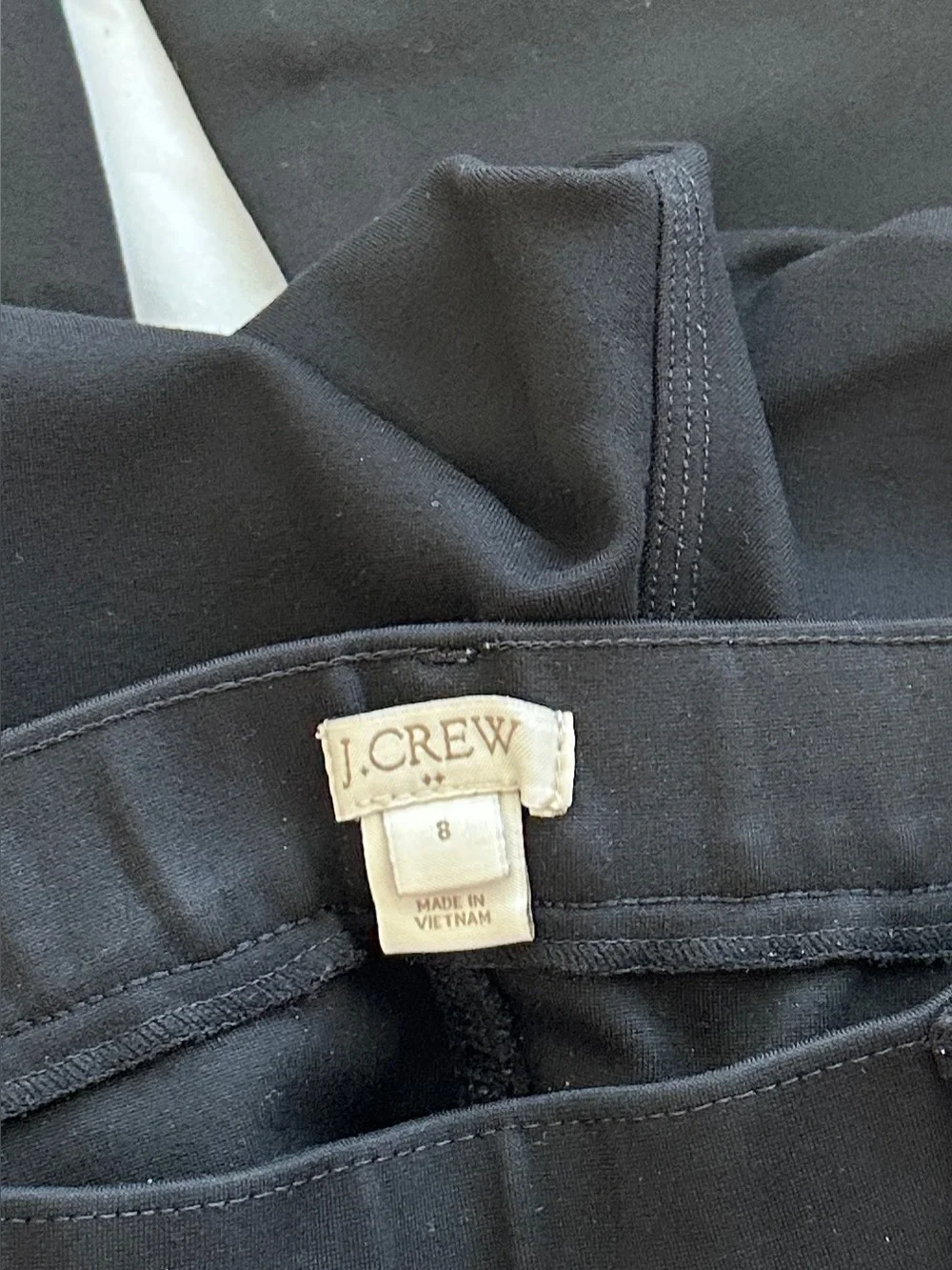 J. Crew Black Ponte Ankle Pants Size 8